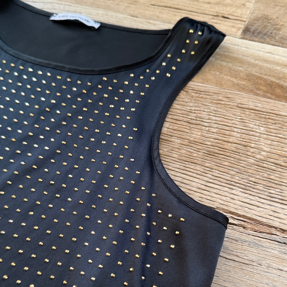 Silk Italian Studded Muscle Tee